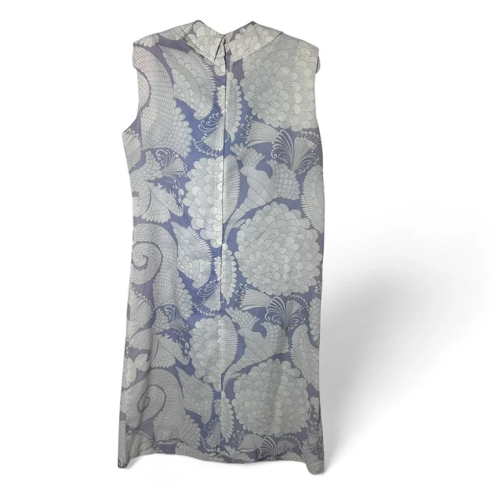 sleeveless vintage mod dress large  bow neck tie